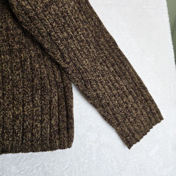 American Eagle Outfitters Sweater Mens Sz XXL Brown Red Half Zip Wool Mock Neck - Picture 6 of 15